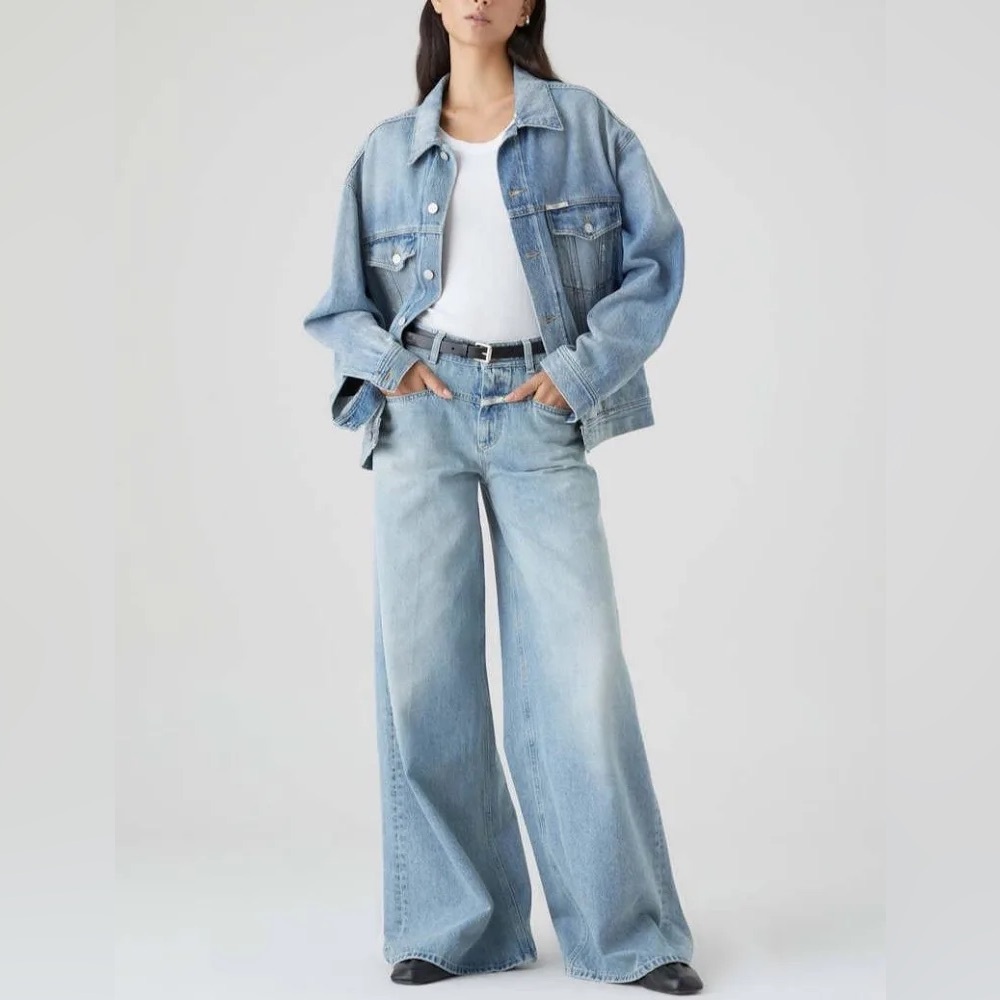 closed denim flare new chance wide leg